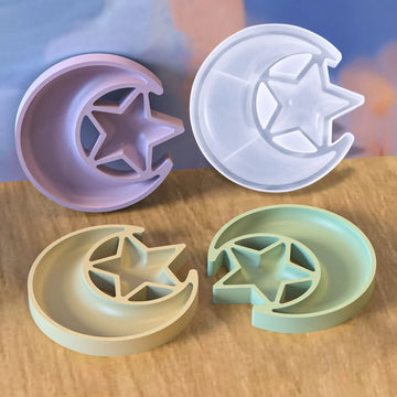 Candle & Resin Silicone Mould Moon With Star l Pack of 1