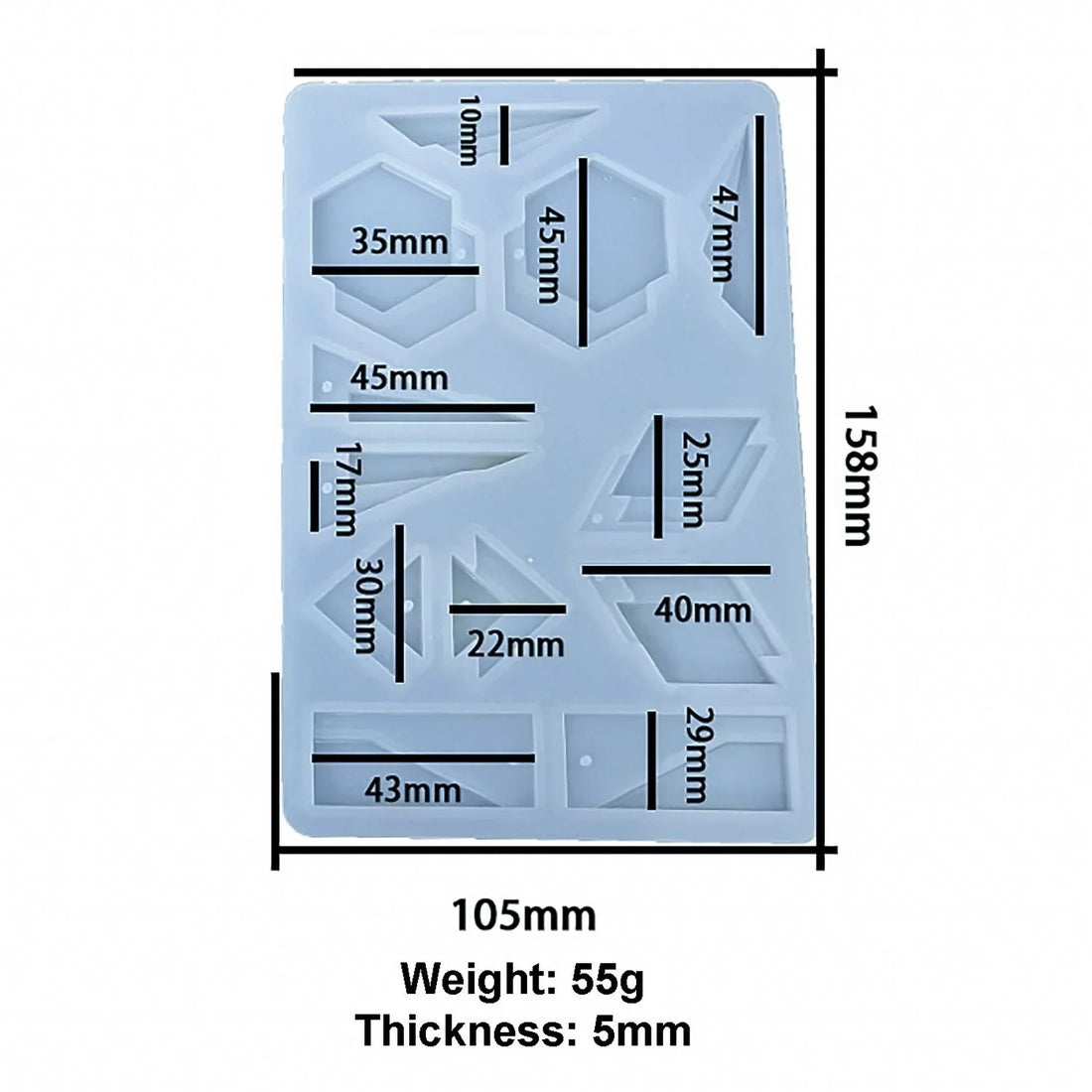 Candle & Resin Silicone Mould Jewelry Pendant JSM68 l Pack of 1