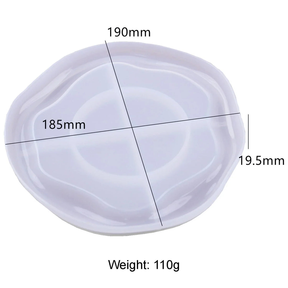 Candle & Resin Silicone Mould Agate Plate Design l Pack of 1