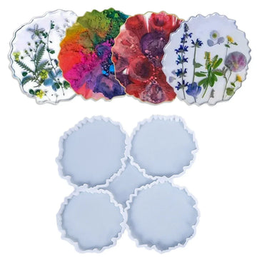 Candle & Resin 4in 1 Coaster Silicone Mould l JSM88