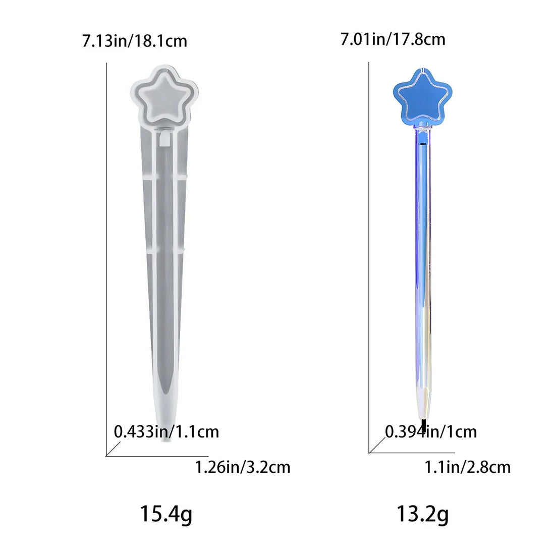 Candle & Resin Silicone Mould Pen Flower Shape l Pack of 1
