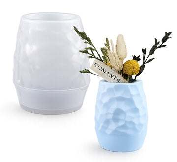 Diamond Faceted Round Silicone Candle Mould