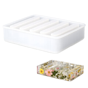 Ribbed Rectangular Display Tray Silicone Mould