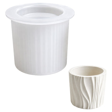 Ribbed Cup Shape Silicone Candle Mould