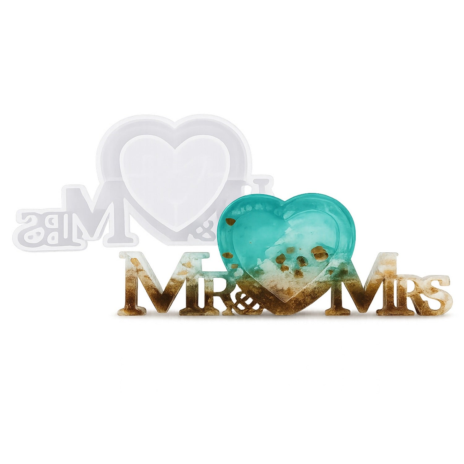 Mr & Mrs Wedding Love Silicone Candle Mould