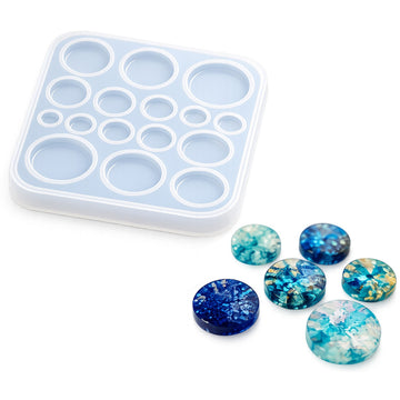 16-Cavity Round Gem Silicone Resin Mould