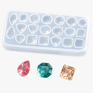 17-Cavity Diamond Gem Silicone Resin Mould