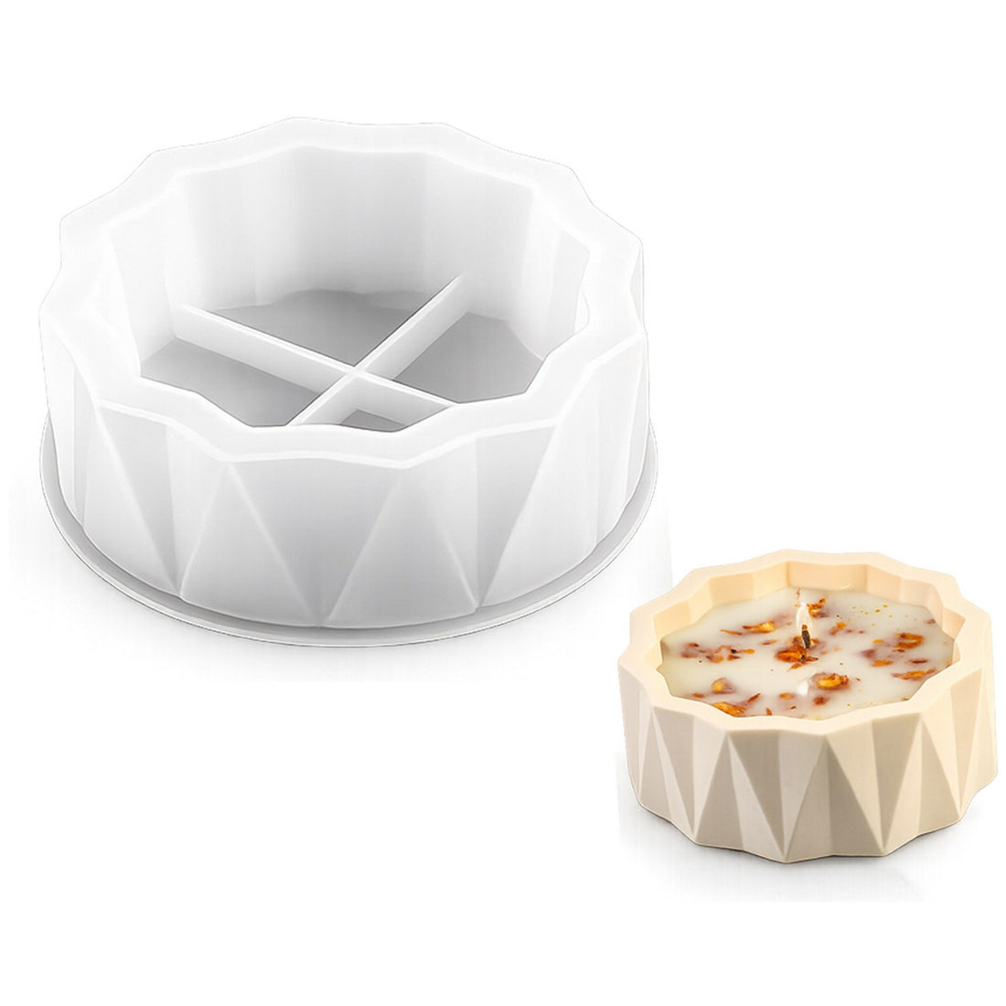 Deep Flower Casting Silicone Candle Mould