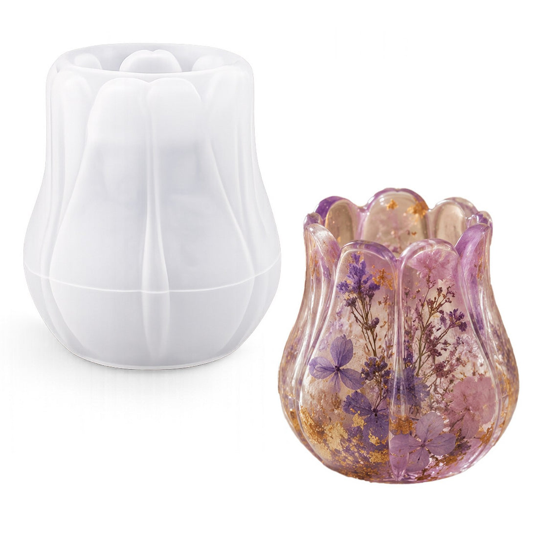 Tulip Vase Silicone Candle Mould