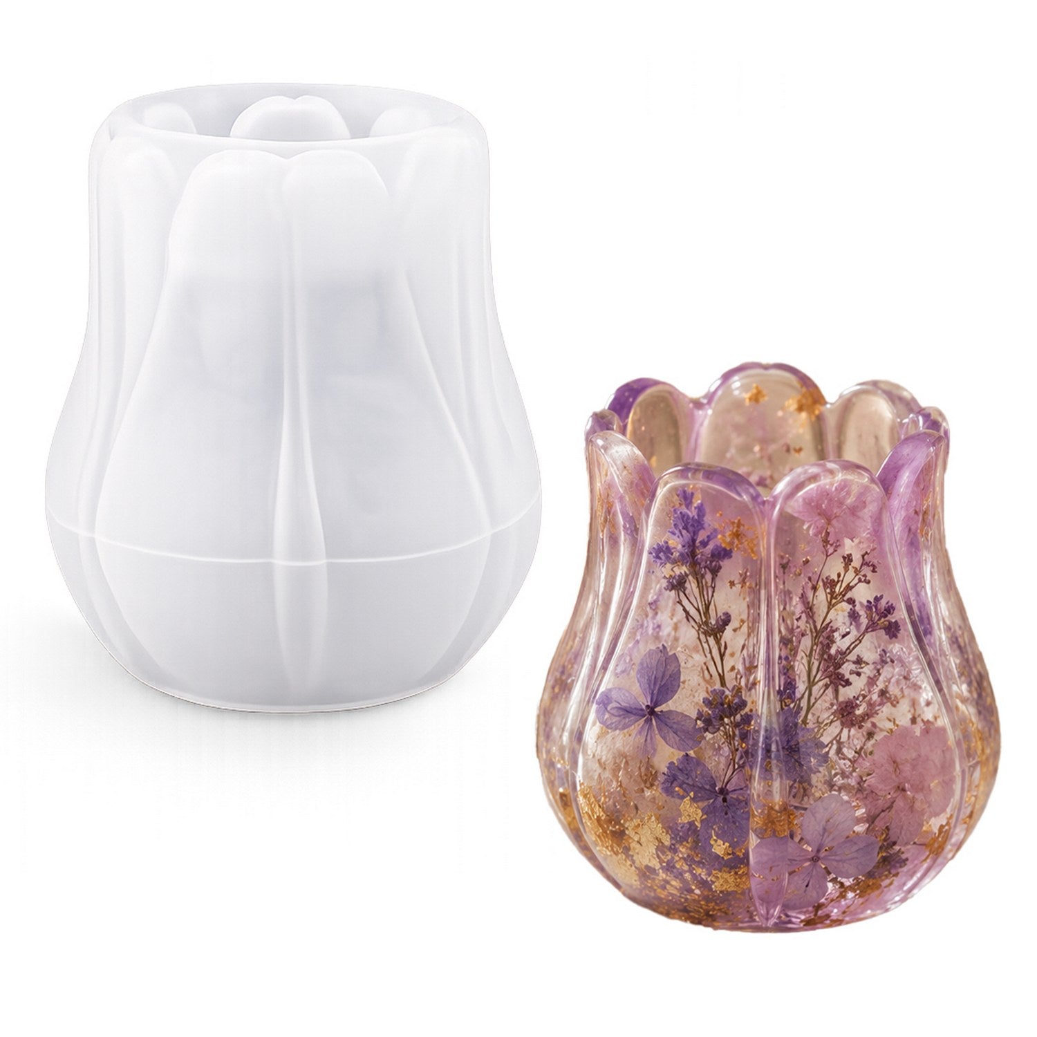 Tulip Vase Silicone Candle Mould