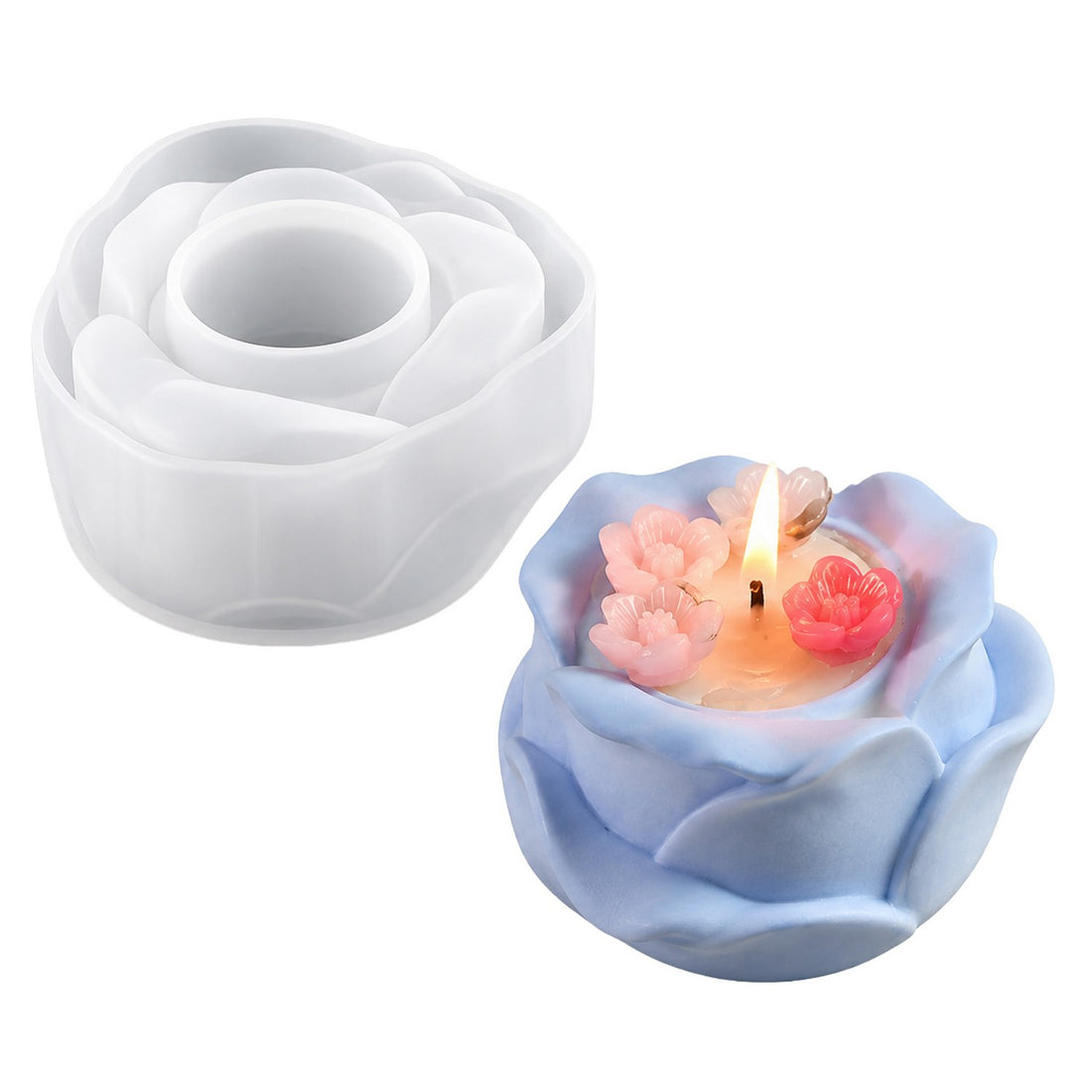 Rose Flower Silicone Candle Mould