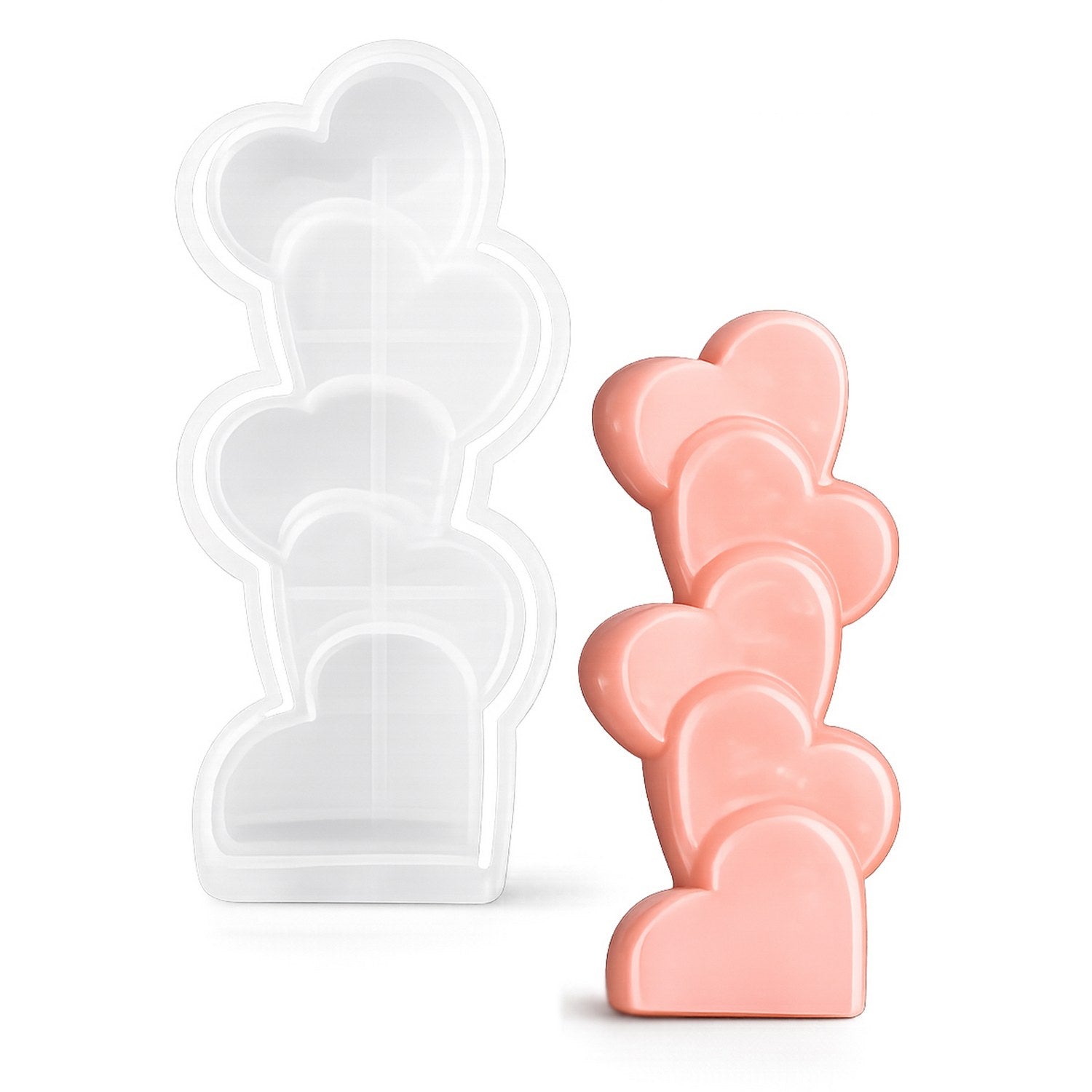 Scalloped Petal Stack Pillar Silicone Candle Mould