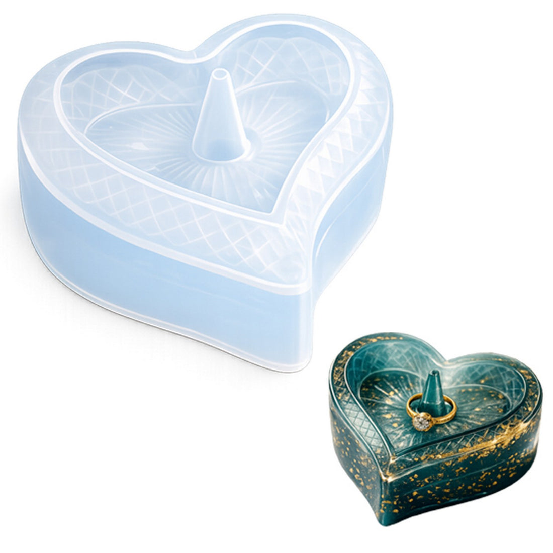 Heart Shape Silicone Candle Mould