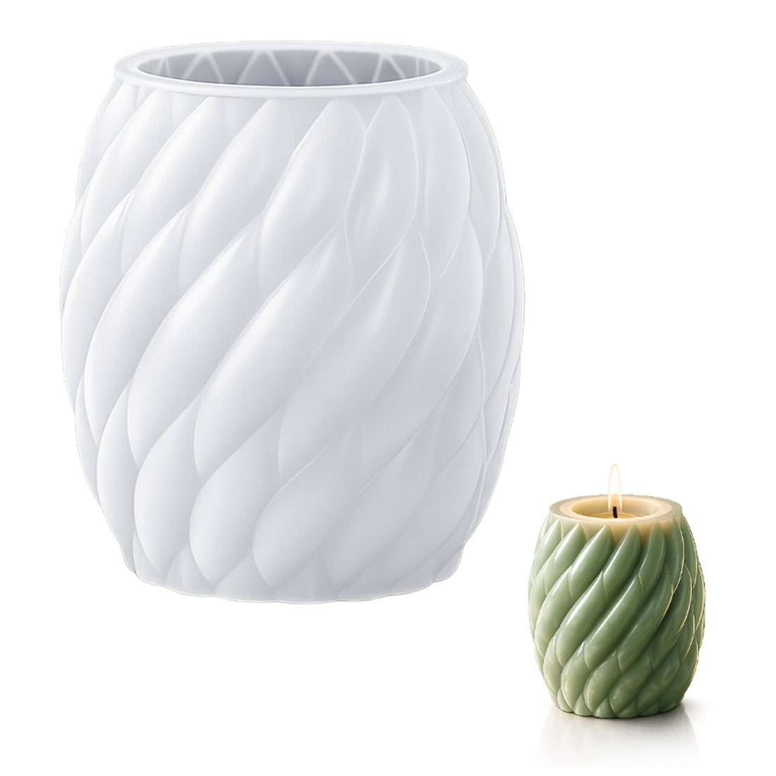 Large Flower Pot Silicone Candle Mould