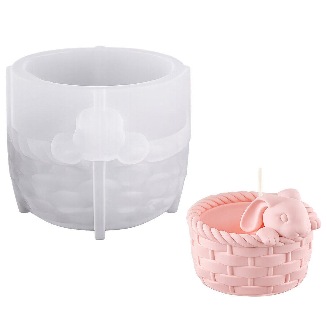 Woven Basket Silicone Candle Mould