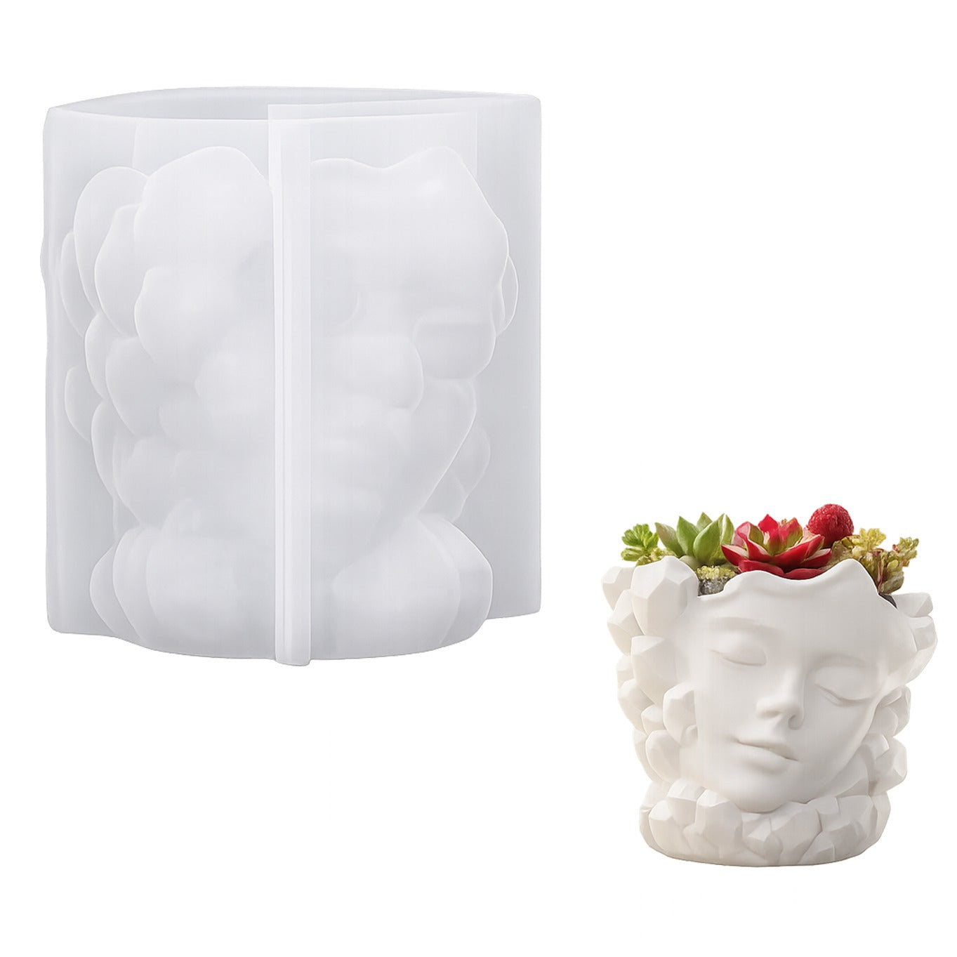 Rugged Rock Pillar Silicone Candle Mould