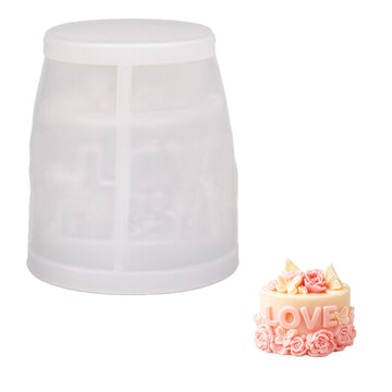 Rose Cake Tier Silicone Candle Mould