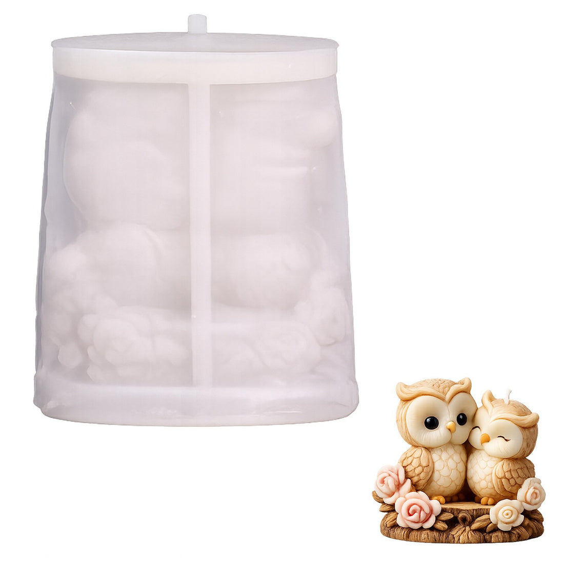 Teddy Bear Cluster Pillar Silicone Candle Mould