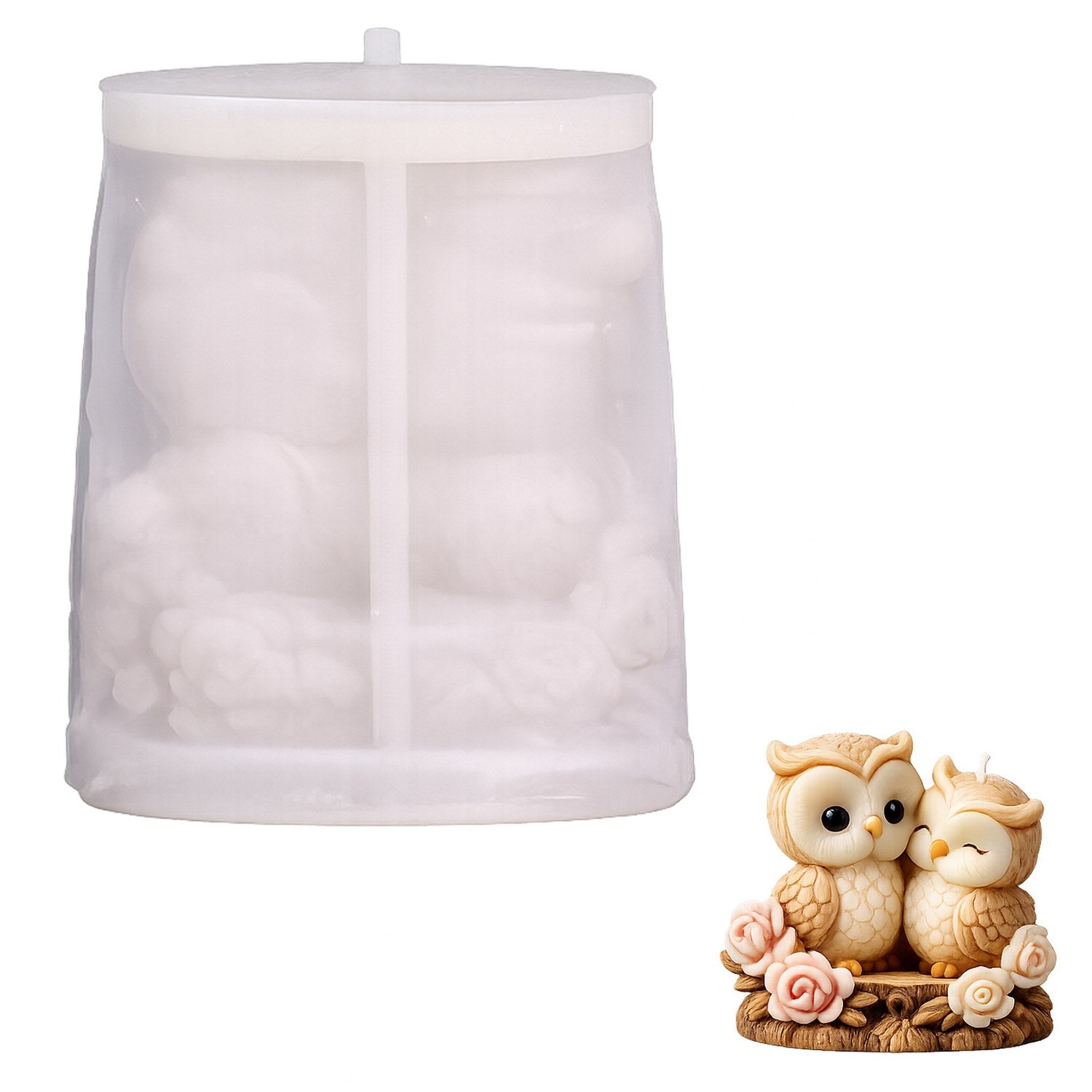 Teddy Bear Cluster Pillar Silicone Candle Mould