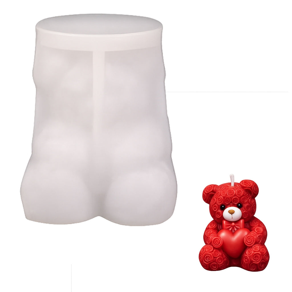 Teddy Bear Torso Silicone Candle Mould
