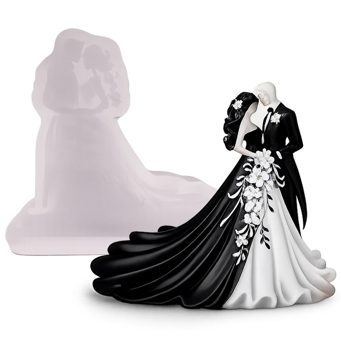 Bride & Groom Silhouette Silicone Candle Mould