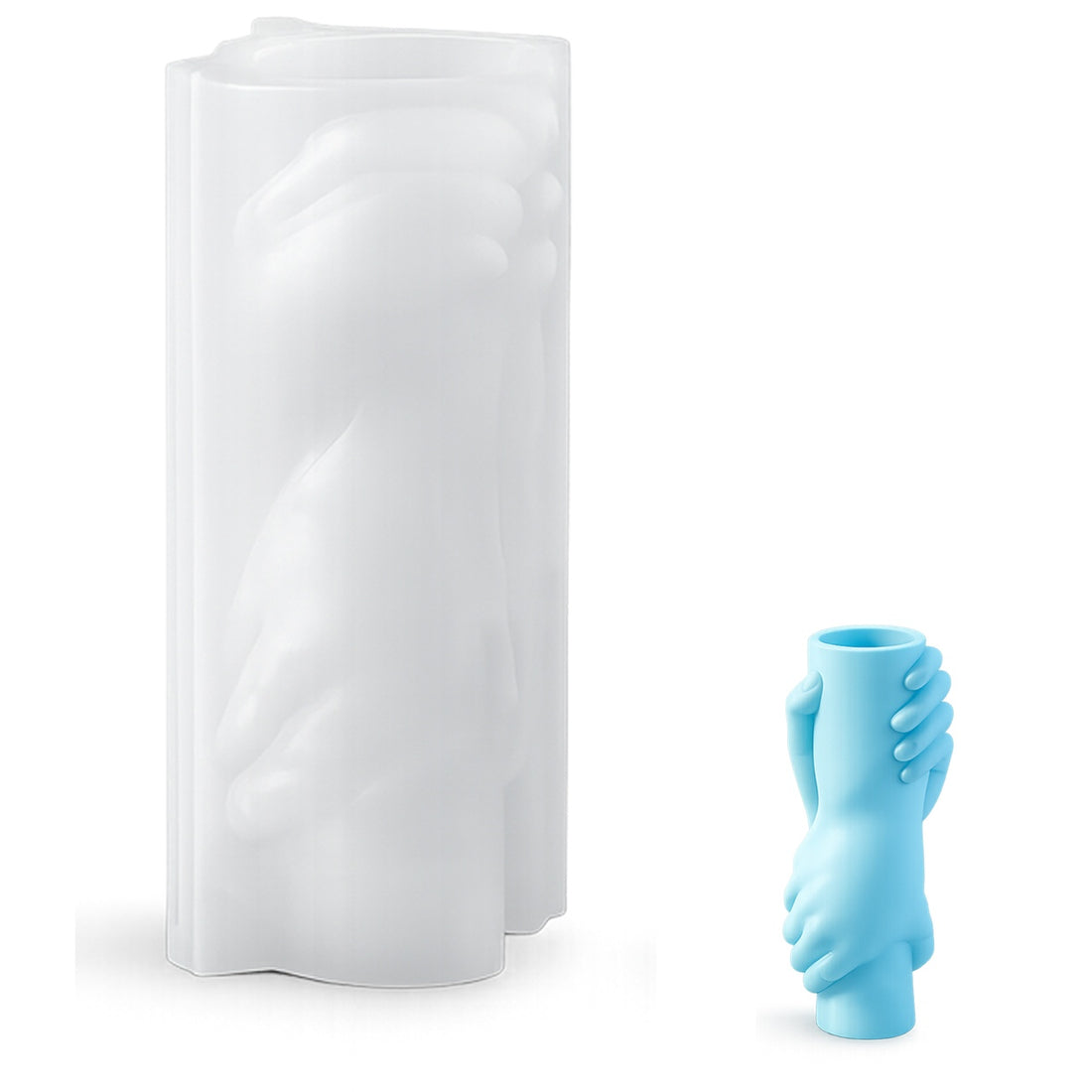 Draped Fabric Pillar Silicone Candle Mould