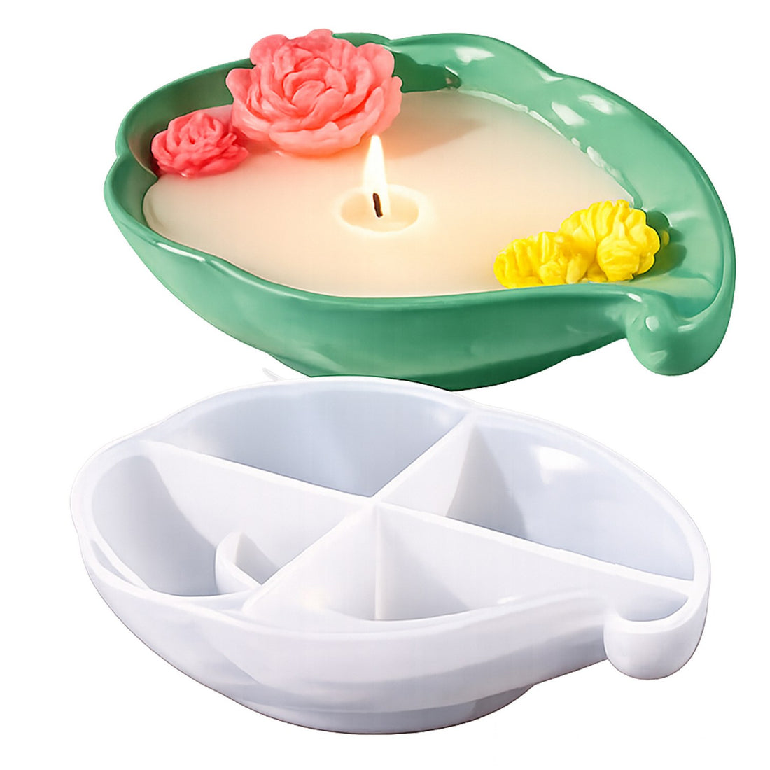 Rose Coaster Tray Set Silicone Mould