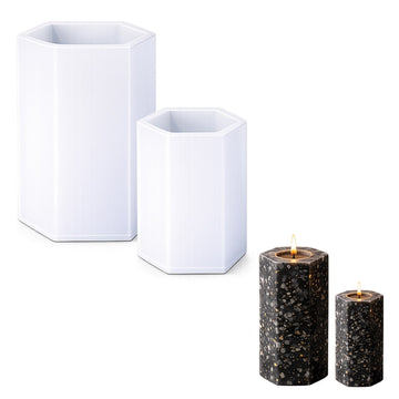 Candle & Resin Silicone Mould Hexagon Candle 2 Pcs Set JSND110 l Pack of 1