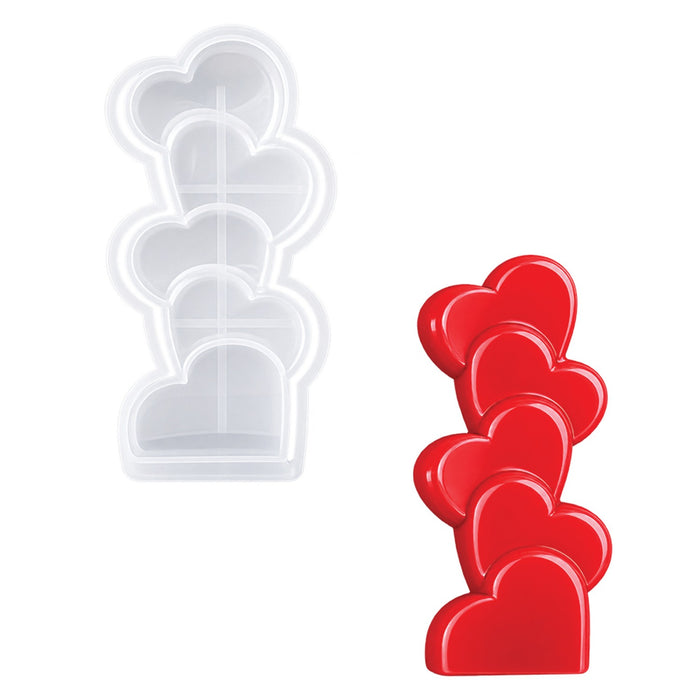 Candle & Resin Silicone Mould Candle Stand Heart Design JSND118 l Pack of 1