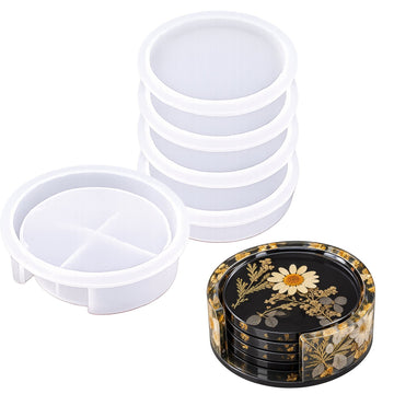 Candle & Resin Silicone Mould Round Tea Coaster With Stand JSND12 l Pack of 1