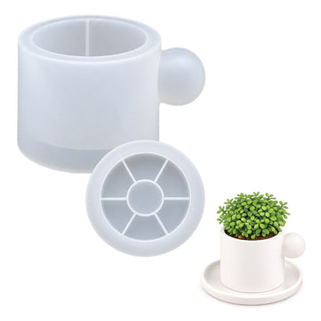 Candle & Resin Silicone Mould Coffee Cup And Plate JSND16 l Pack of 1