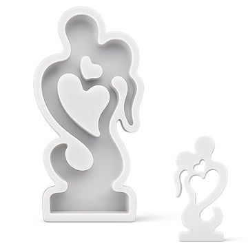Candle & Resin Silicone Mould Heart Shaped Couple JSND36 l Pack of 1