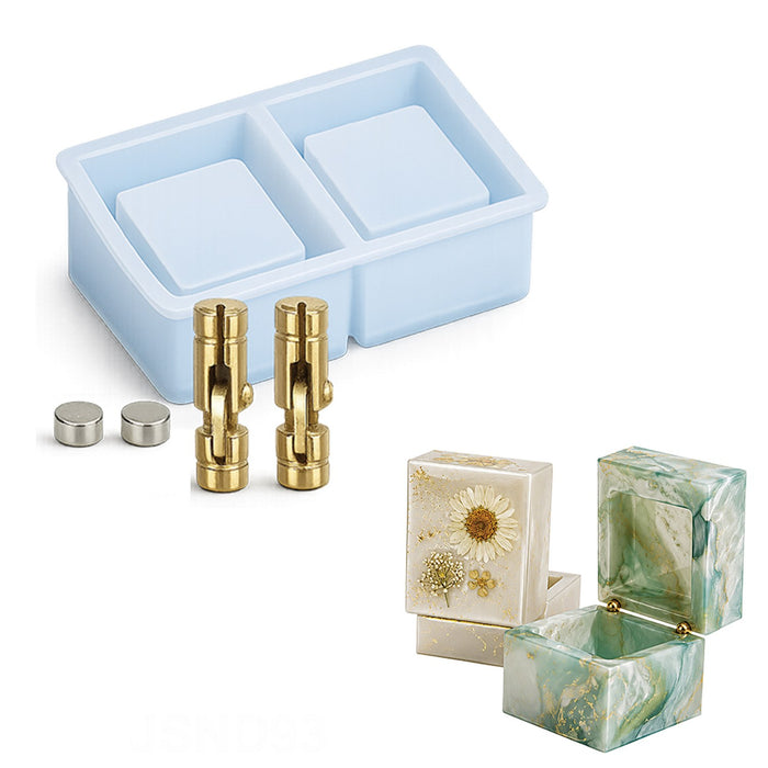 Candle & Resin Silicone Mould Storage Box Square Shape JSND93 l Pack of 1