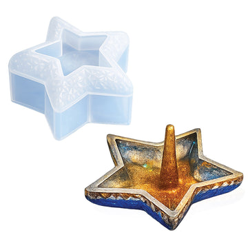 Candle & Resin Silicone Mould Star Design Candle Pot JSND96 l Pack of 1