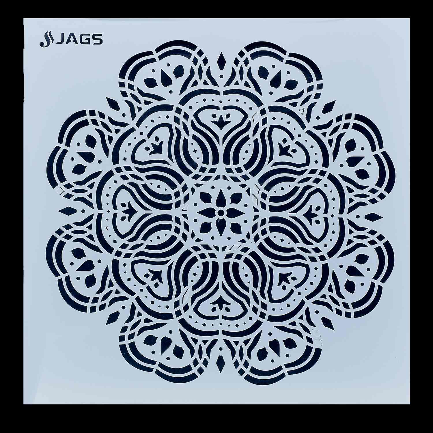 Mandala Pattern Stencil 12x12 Inch Design 1 angle 3