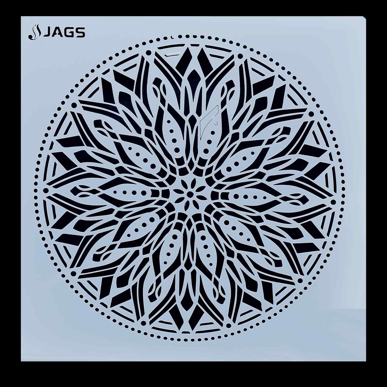 Mandala Pattern Stencil 12x12 Inch Design 2 angle 3