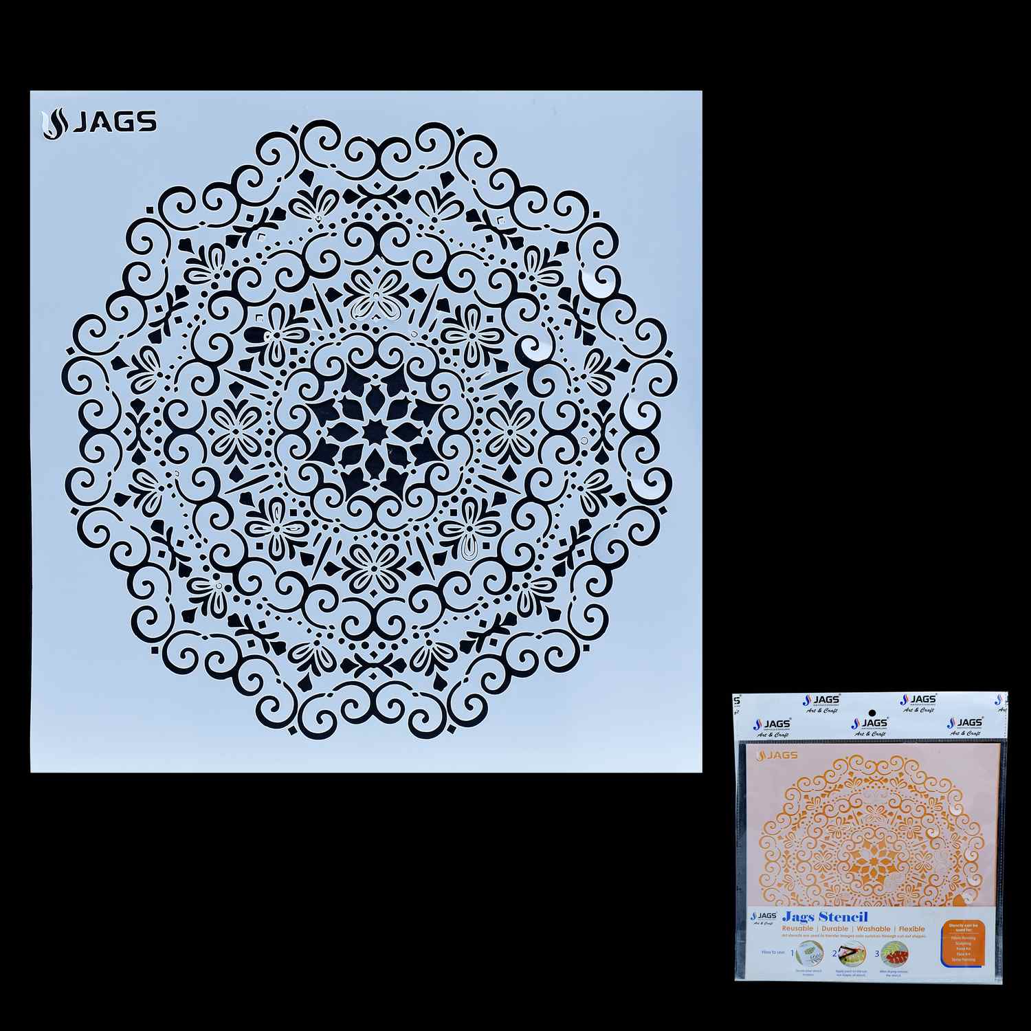 Mandala Pattern Stencil 12x12 Inch Design 3