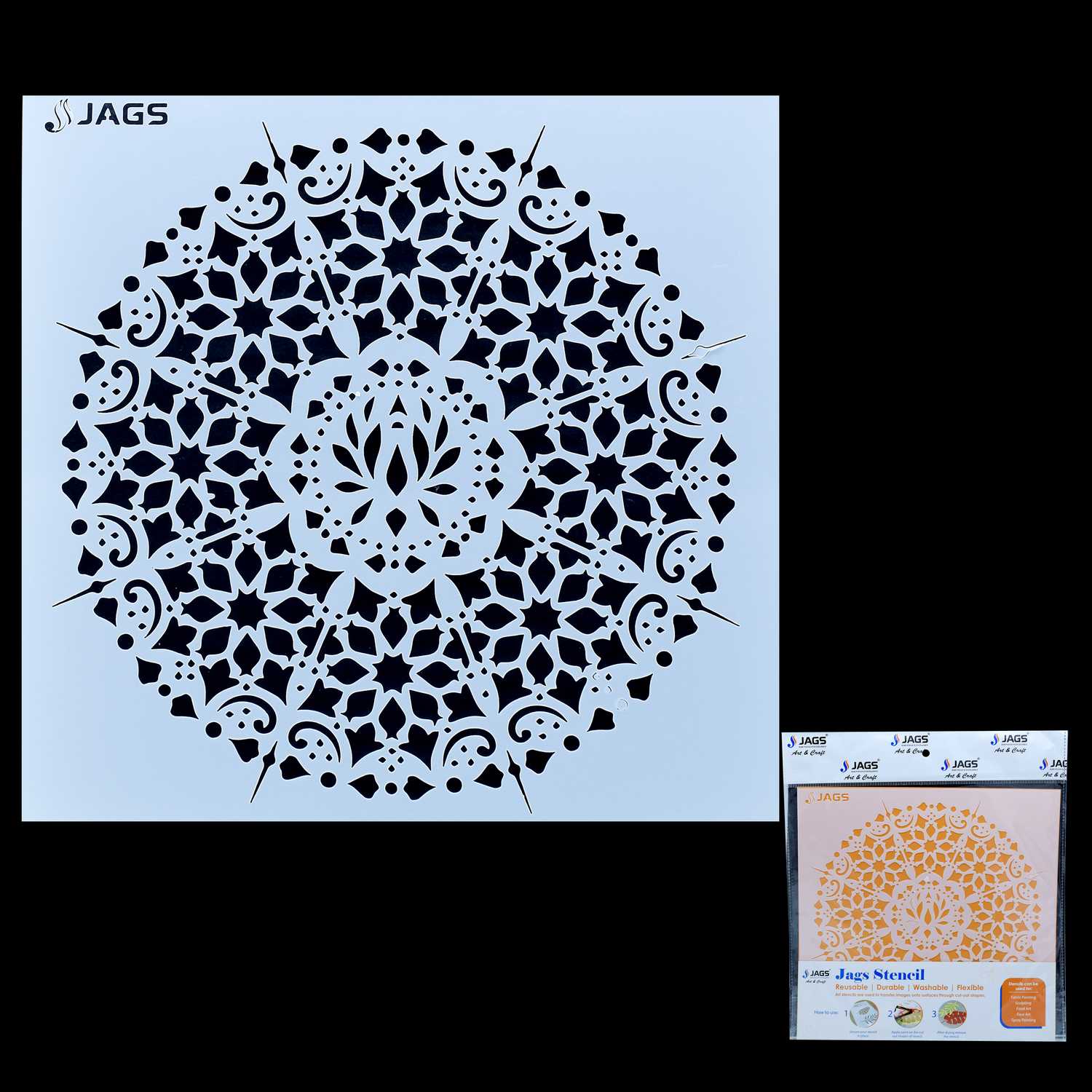 Mandala Pattern Stencil 12x12 Inch Design 4