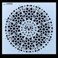 Mandala Pattern Stencil 12x12 Inch Design 4 angle 3