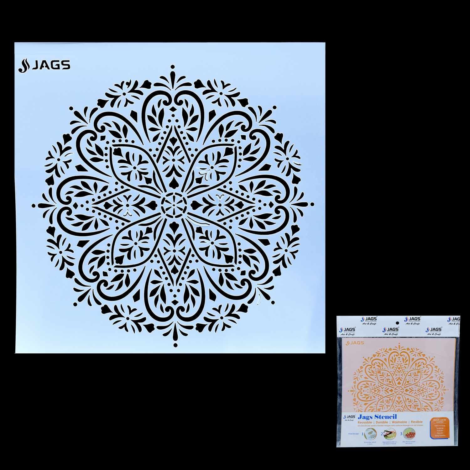 Mandala Pattern Stencil 12x12 Inch Design 5