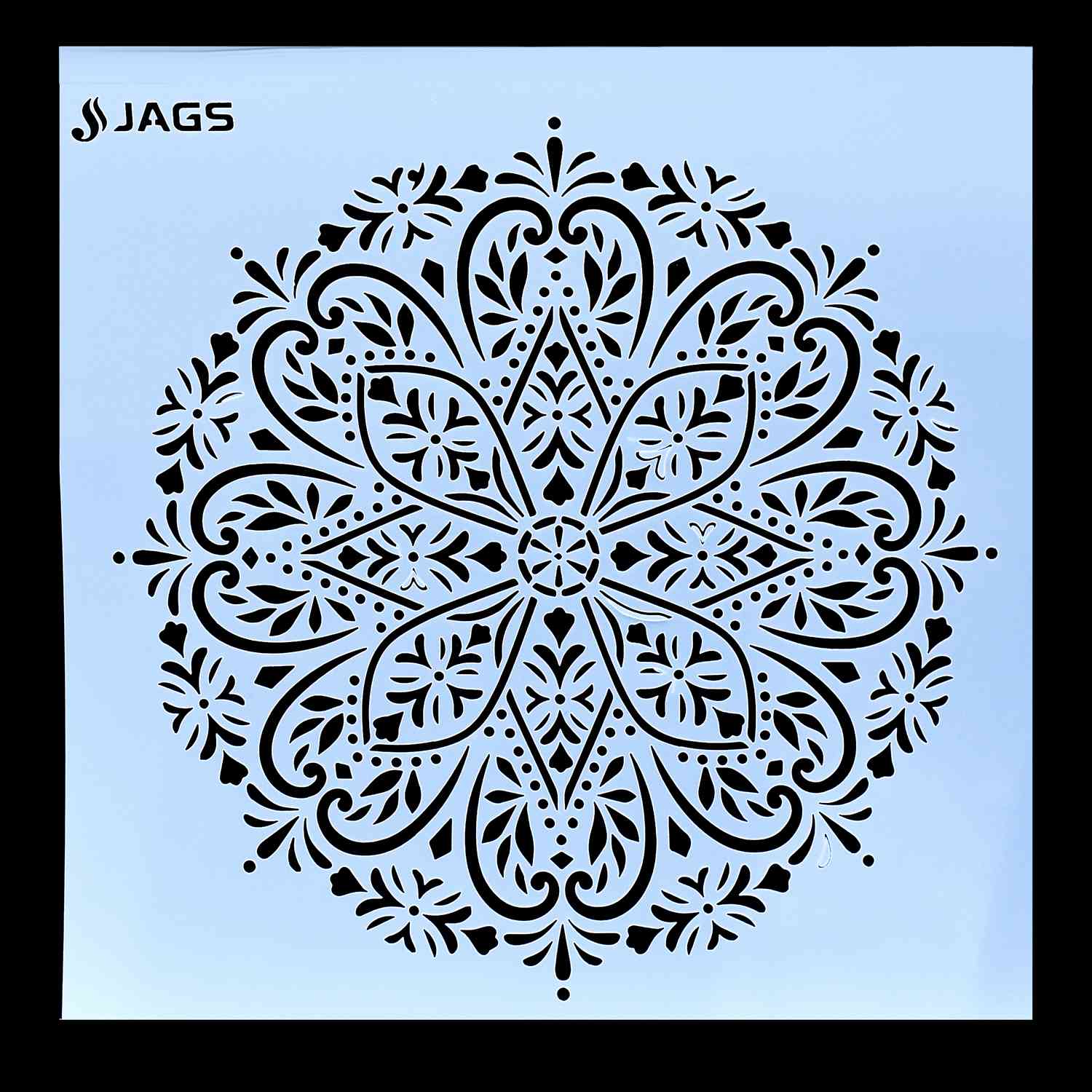Mandala Pattern Stencil 12x12 Inch Design 5 angle 3