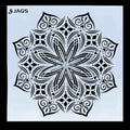 Mandala Pattern Stencil 12x12 Inch Design 6 angle 3
