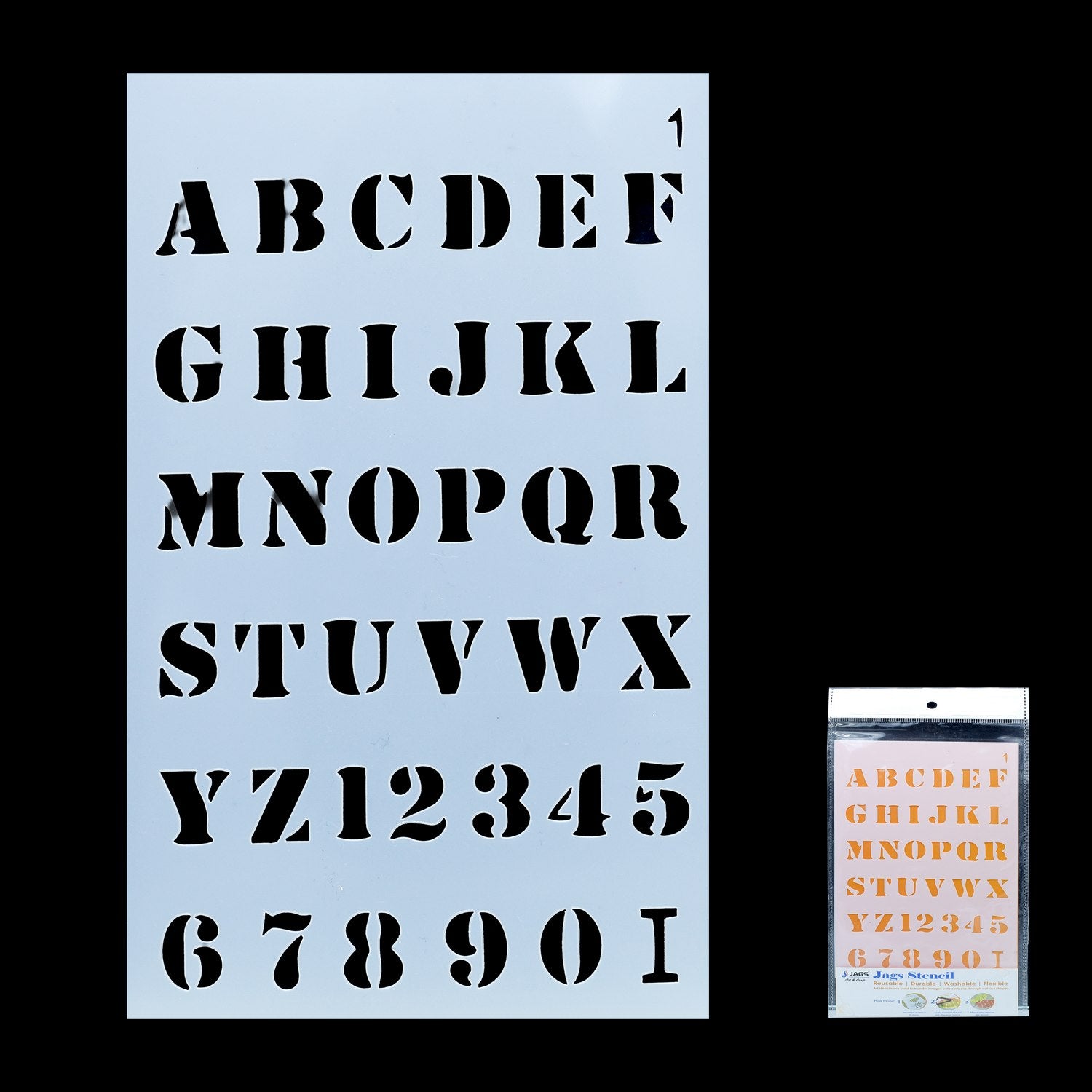 Alphabet Letter Stencil 4x7 Inch Design No 1