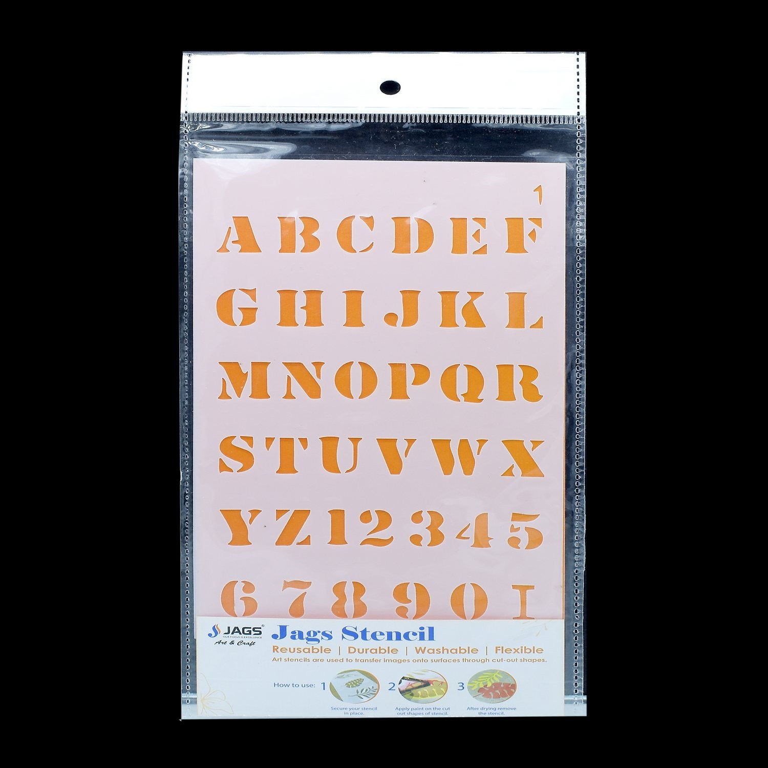 Alphabet Letter Stencil 4x7 Inch Design No 1 angle 2