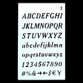 Alphabet Letter Stencil 4x7 Inch Design No 3 angle 3
