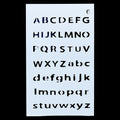 Alphabet Letter Stencil 4x7 Inch Design No 6 angle 3