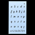 Alphabet Letter Stencil 4x7 Inch Design No 9 angle 3