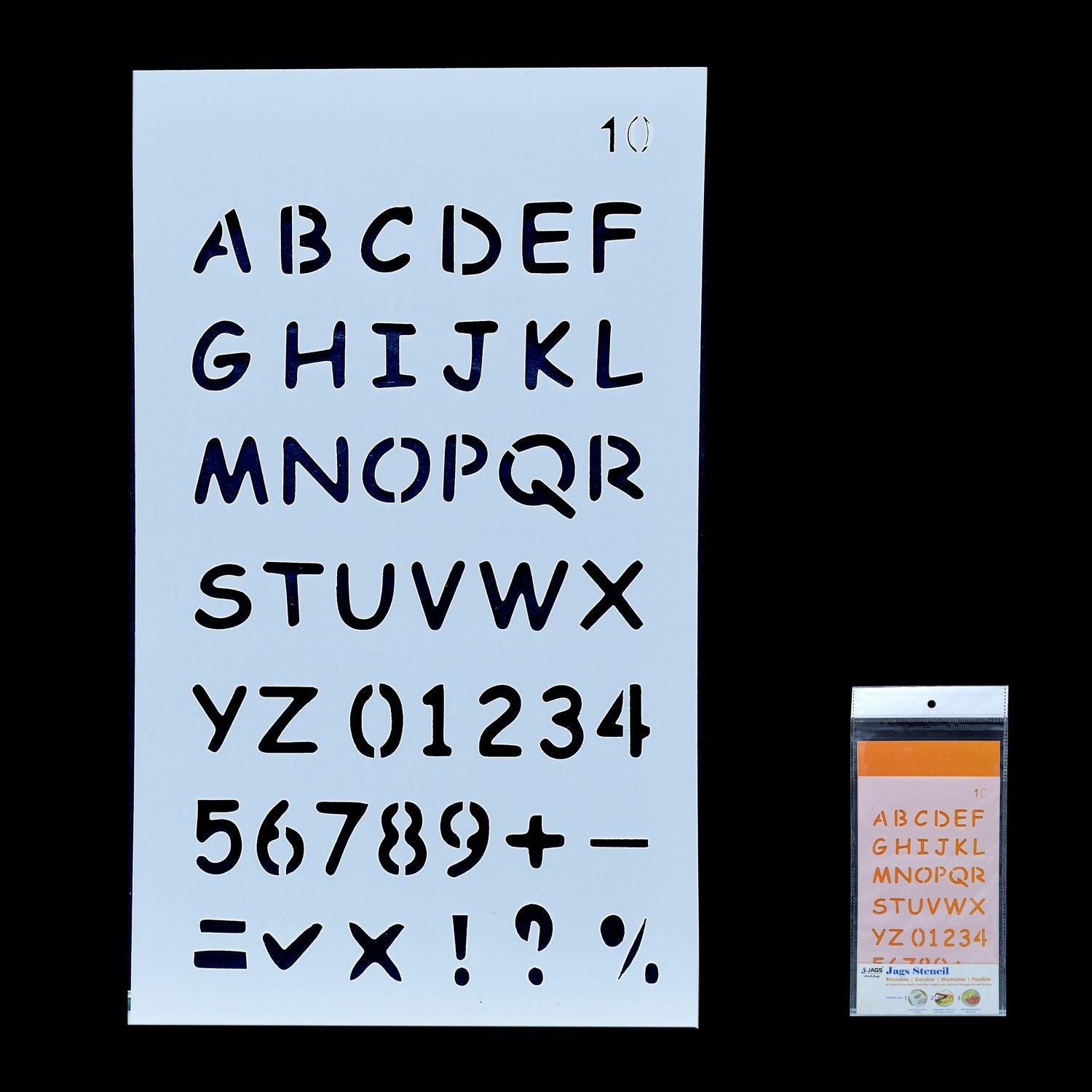 Alphabet Letter Stencil 4x7 Inch Design No 10