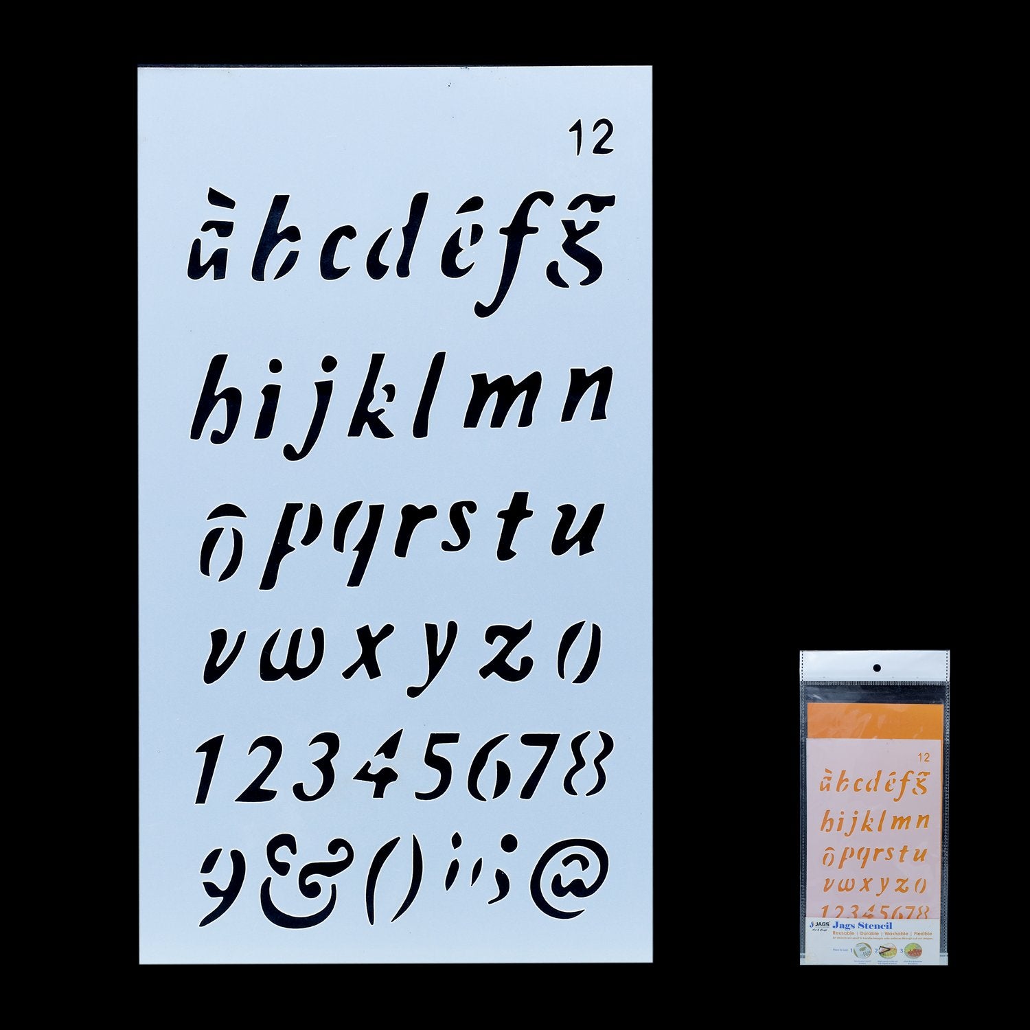 Alphabet Letter Stencil 4x7 Inch Design No 12