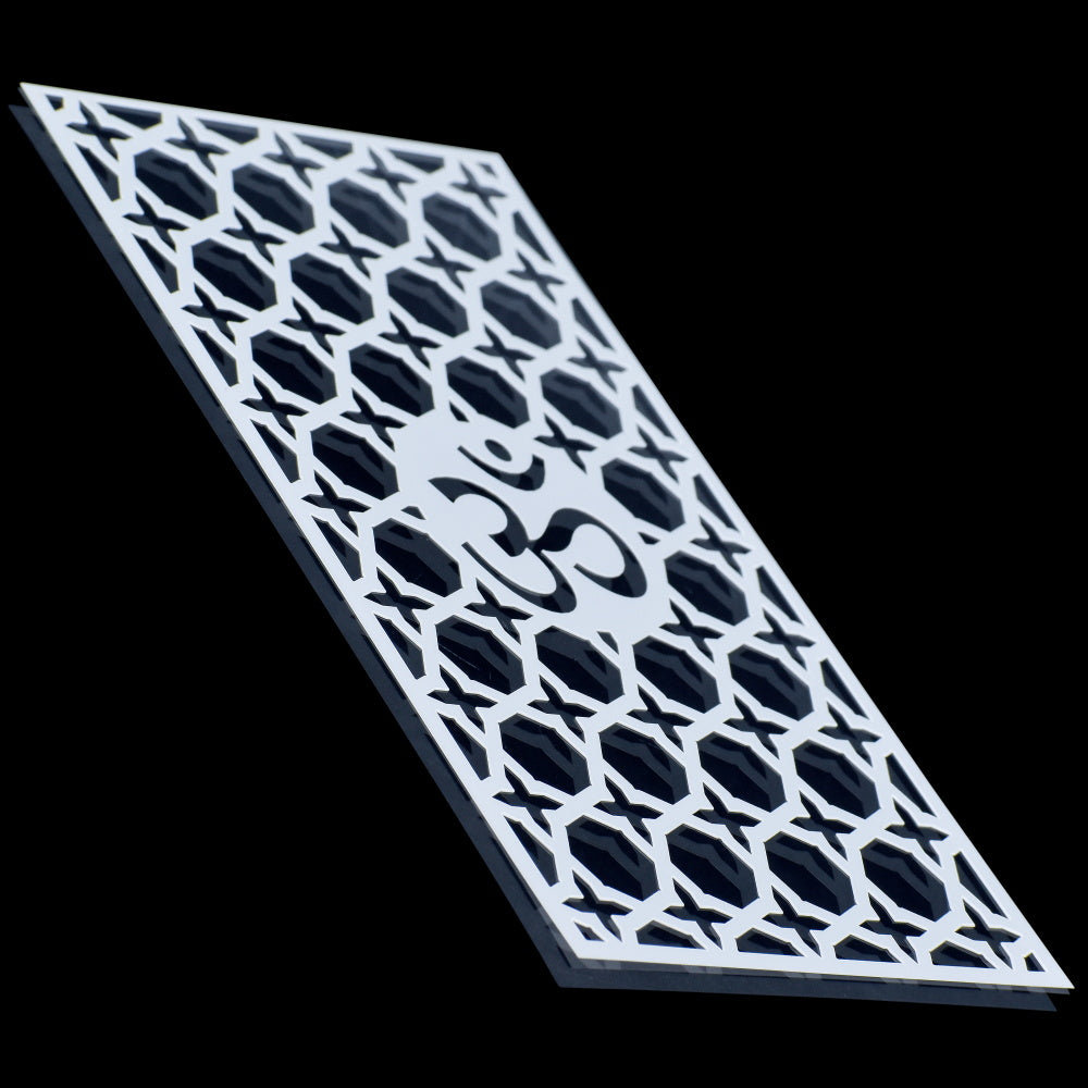 OM Symbol Plastic Stencil 4x8 Inch angle 2